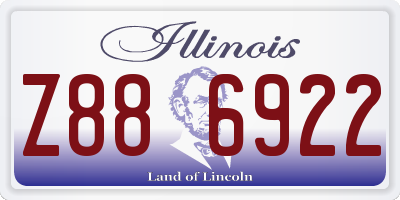 IL license plate Z886922