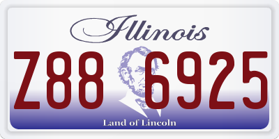 IL license plate Z886925