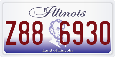 IL license plate Z886930