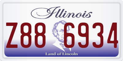 IL license plate Z886934