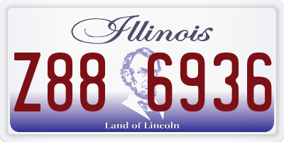 IL license plate Z886936