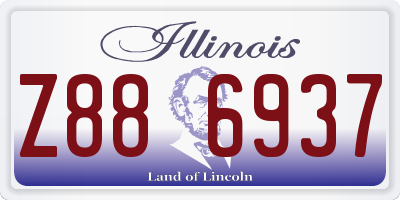 IL license plate Z886937