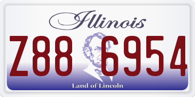 IL license plate Z886954