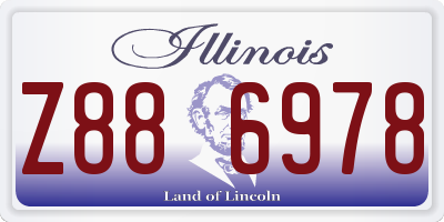 IL license plate Z886978