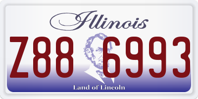 IL license plate Z886993