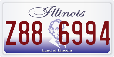IL license plate Z886994