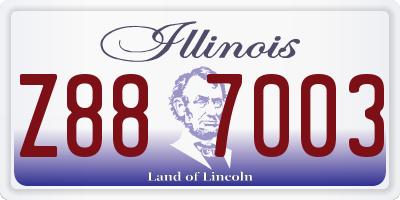 IL license plate Z887003