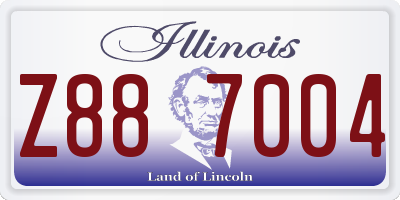 IL license plate Z887004