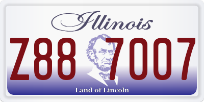 IL license plate Z887007