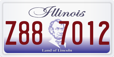 IL license plate Z887012