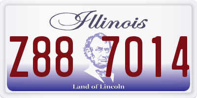 IL license plate Z887014
