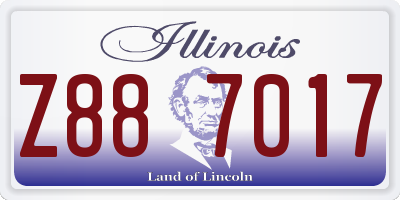 IL license plate Z887017