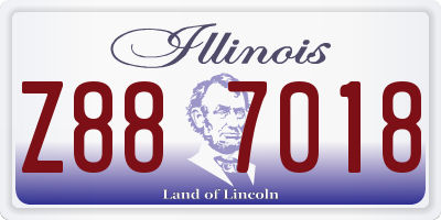 IL license plate Z887018