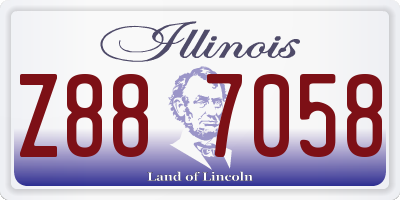 IL license plate Z887058