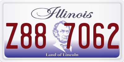 IL license plate Z887062
