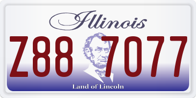 IL license plate Z887077