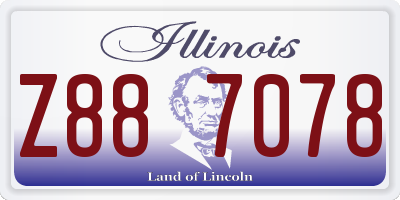 IL license plate Z887078