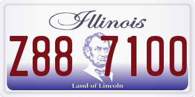 IL license plate Z887100