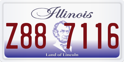 IL license plate Z887116