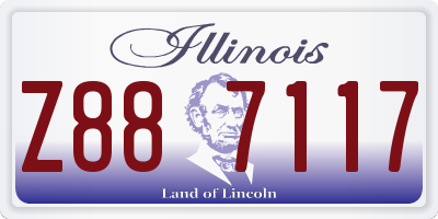 IL license plate Z887117