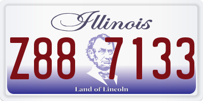 IL license plate Z887133