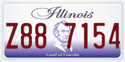 IL license plate Z887154