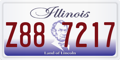 IL license plate Z887217