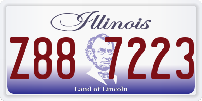 IL license plate Z887223