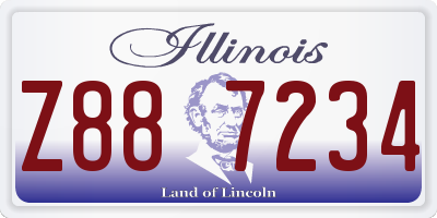 IL license plate Z887234