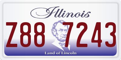 IL license plate Z887243
