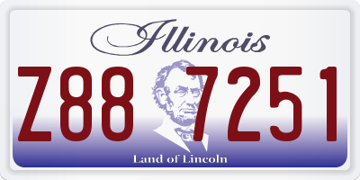 IL license plate Z887251