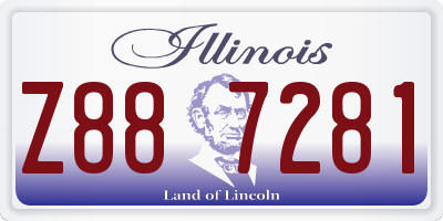 IL license plate Z887281