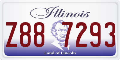 IL license plate Z887293