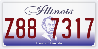 IL license plate Z887317