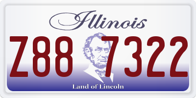 IL license plate Z887322