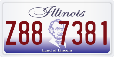IL license plate Z887381