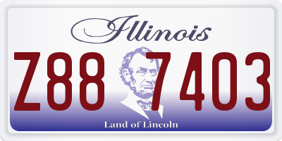 IL license plate Z887403