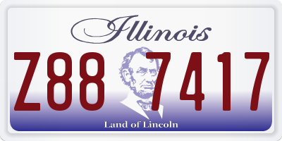 IL license plate Z887417