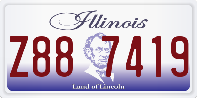 IL license plate Z887419