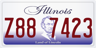IL license plate Z887423