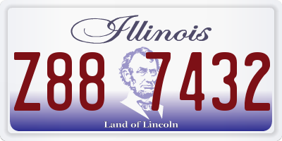 IL license plate Z887432