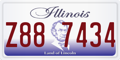 IL license plate Z887434