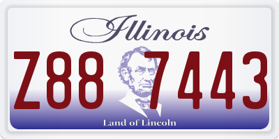 IL license plate Z887443