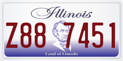 IL license plate Z887451