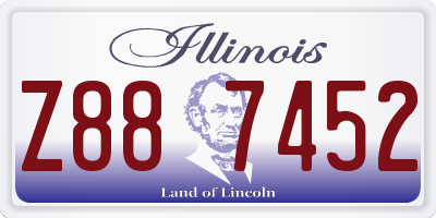 IL license plate Z887452