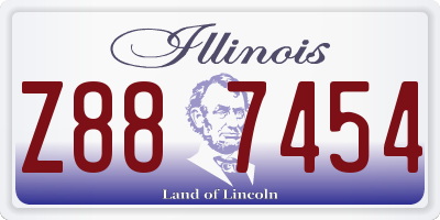 IL license plate Z887454