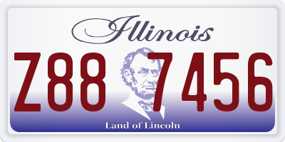 IL license plate Z887456