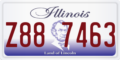 IL license plate Z887463