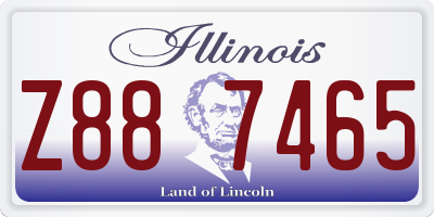 IL license plate Z887465