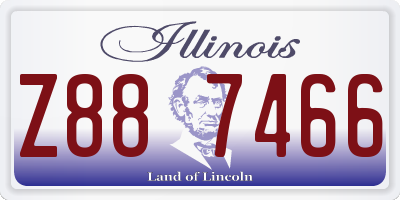 IL license plate Z887466
